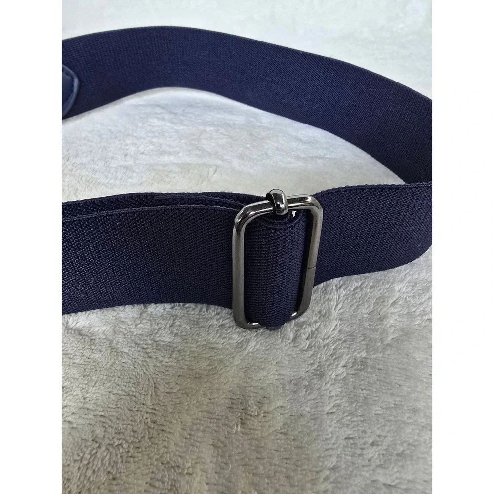 Nike Baseball Belt Navy Blue Adjustable One Size Swoosh Logo Elastic Synthetic
